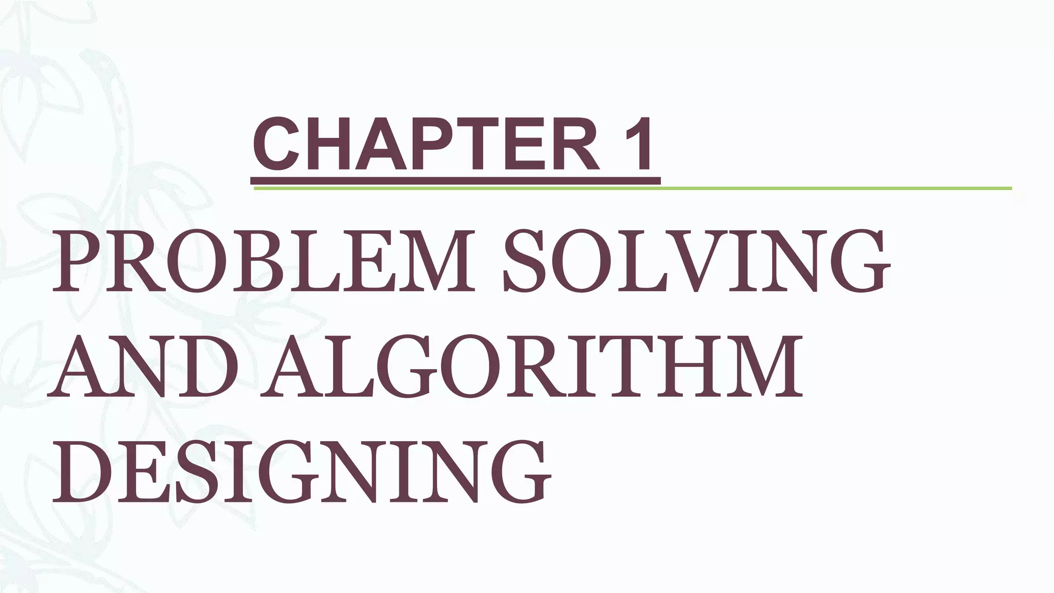 Algorithm n problem solving x | PPT