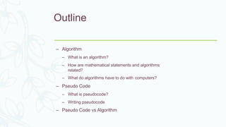 Algorithm n problem solving x | PPT image.