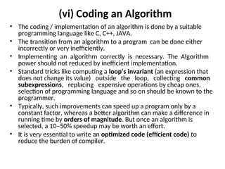 Algorithm characteristics,examples,procedures | PPT