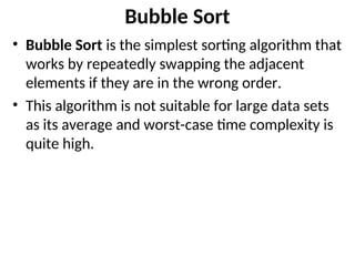 Not Suitable Algorithm Algorithm characteristics,examples,procedures | PPT