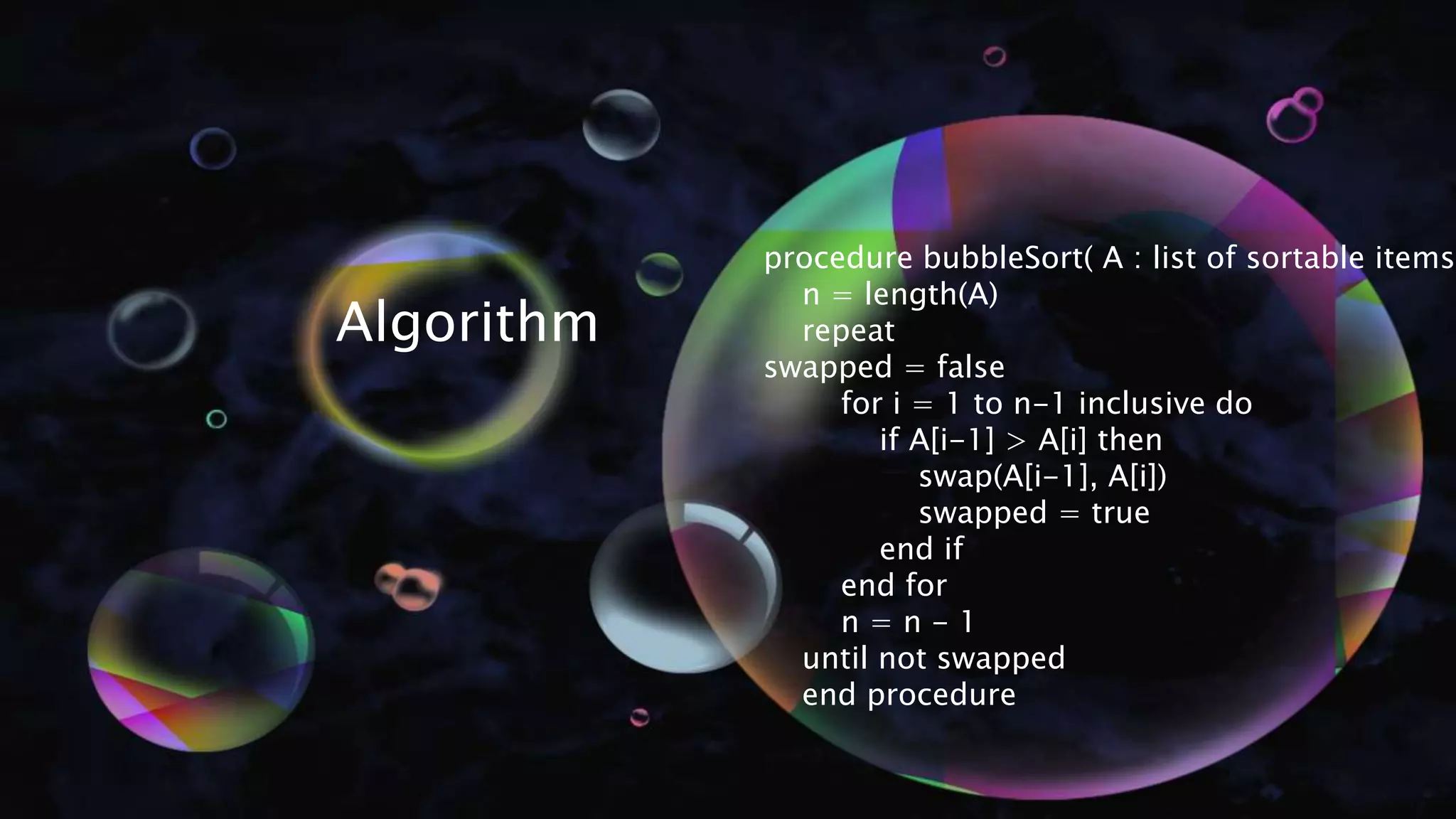 Presentation about Bubble Sort | PPTX