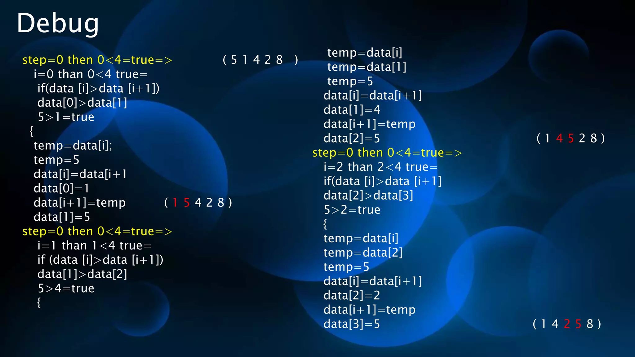 Presentation about Bubble Sort | PPTX