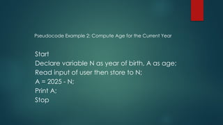 Comprehensive Guide to Algorithms, Pseudocode, and Flowcharts for ...