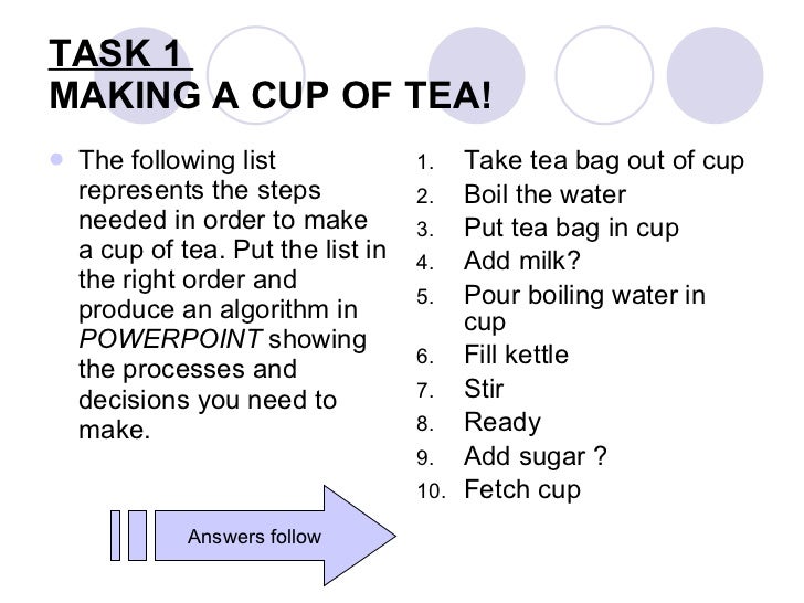 Flow Diagram Making A Cup Of Tea Gallery - How To Guide 