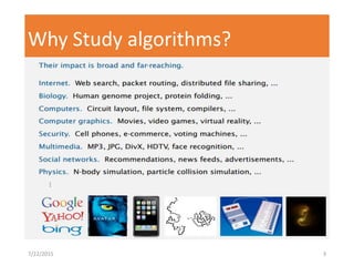 Why Study algorithms?
7/22/2015 3
 