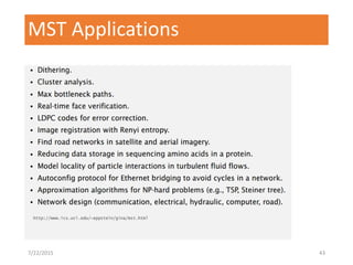 MST Applications
7/22/2015 43
 