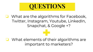 Algorithms in Social Media | PPT