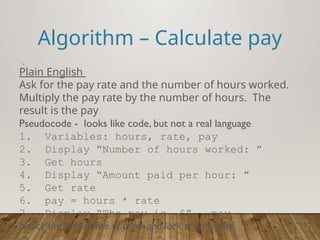 ALGORITHMS BASIC PRESENTATION FOR EVERYONE TO UNDERSTAND | PPTX