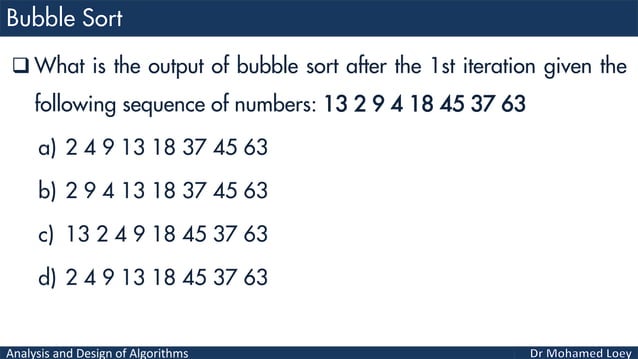 Algorithms Lecture 4: Sorting Algorithms I | PDF