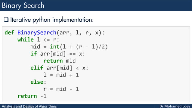 Algorithms Lecture 6: Searching Algorithms | PPT