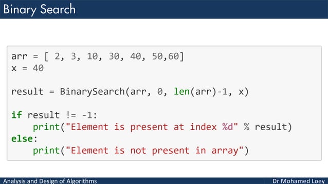 Algorithms Lecture 6: Searching Algorithms | PPT