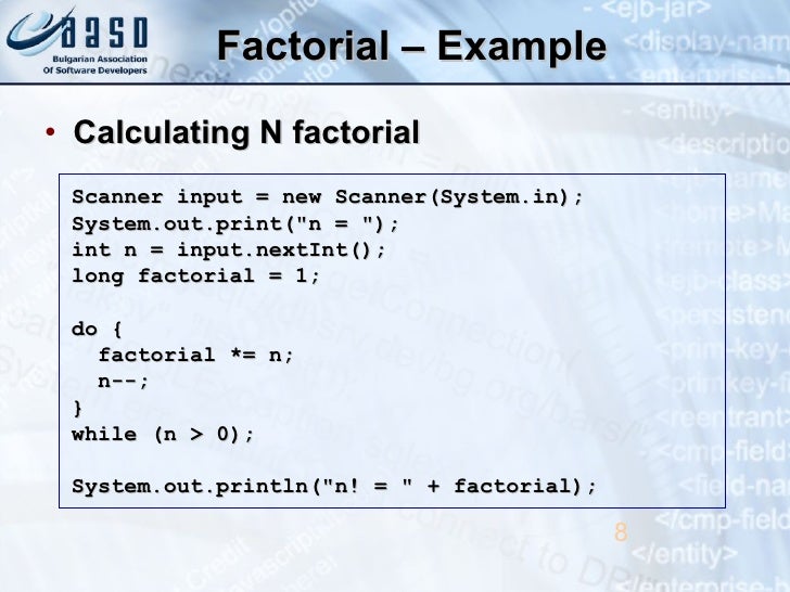 factorial math java java with Algorithms 1.0