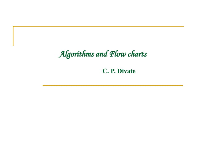 Basics of Programming Algorithms and Flowchart | PPT | Programming ...
