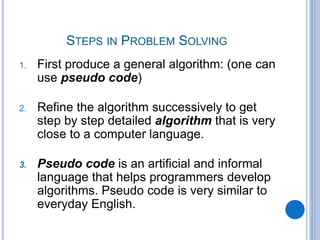 Algorithms and flowcharts | PPTX