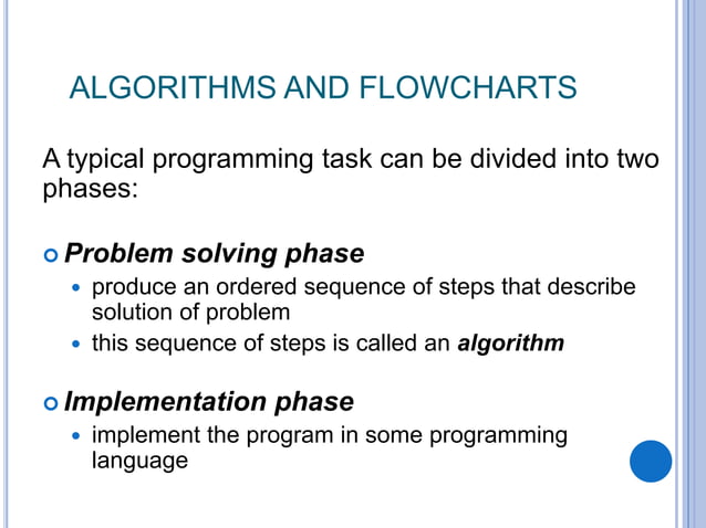 Algorithms and flowcharts | PPT