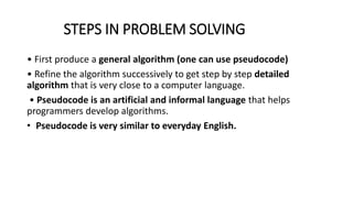 Algorithms and flow charts | PPT