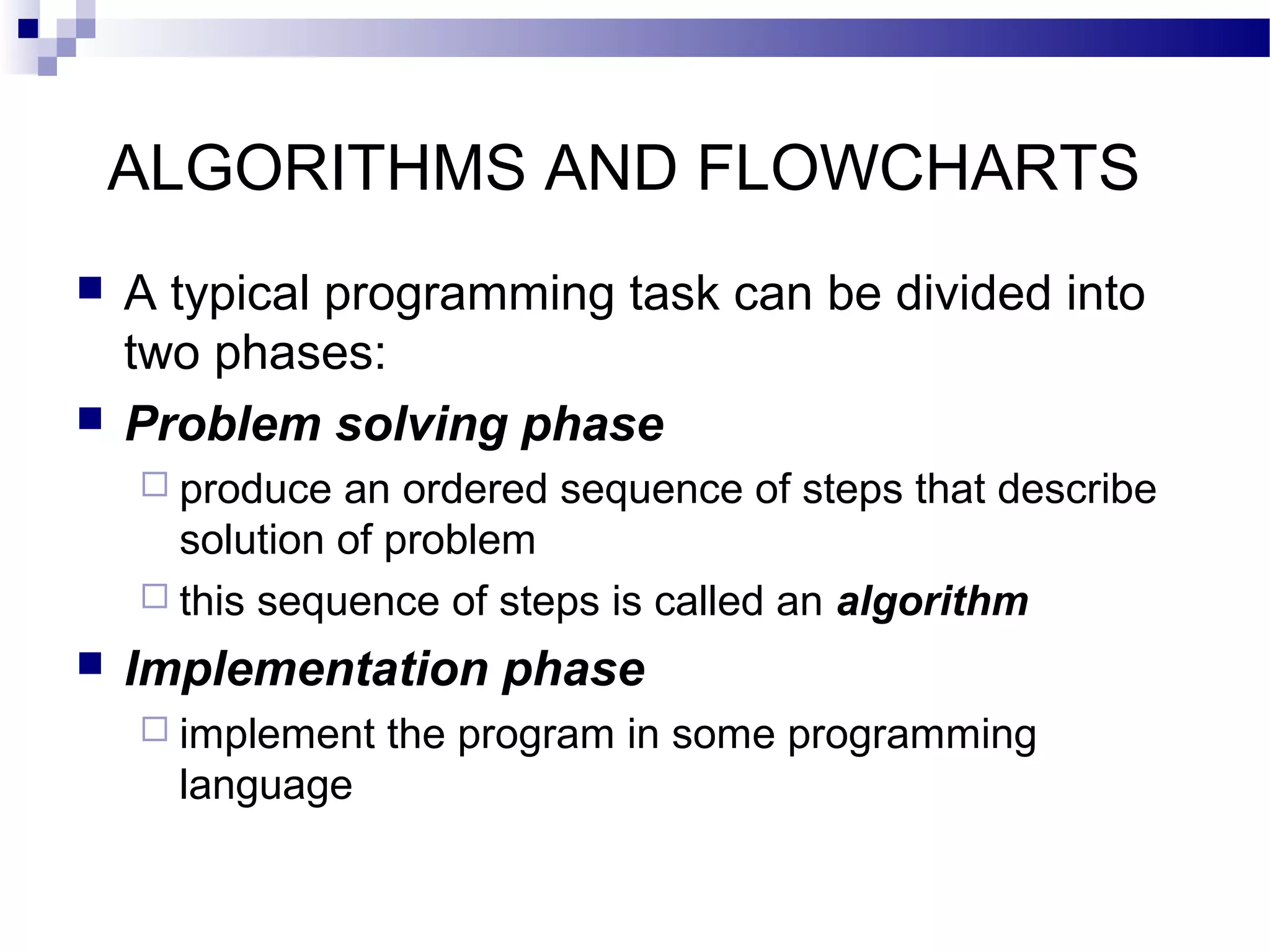 Algorithmsandflowcharts1 | PPT | Free Download
