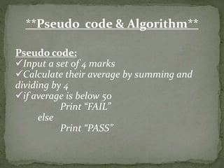 Algorithms and flowcharts by Haseeb Khan | PPTX