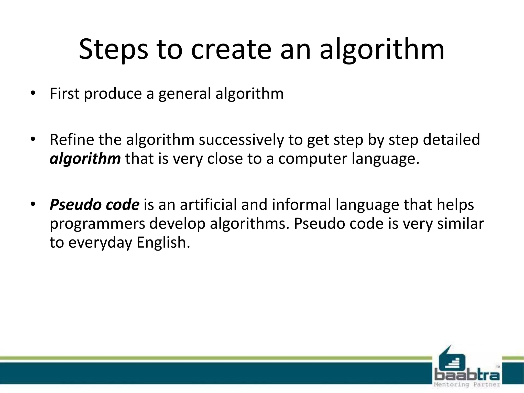 Algorithms&flowcharts | PPT