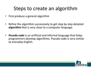 Algorithms&flowcharts | PPT image.