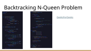 Backtracking N-Queen Problem
GeeksForGeeks
 