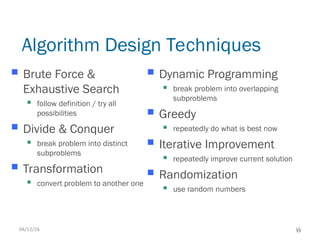 Comprehensive Guide to Algorithm Design and Analysis Techniques | PPT
