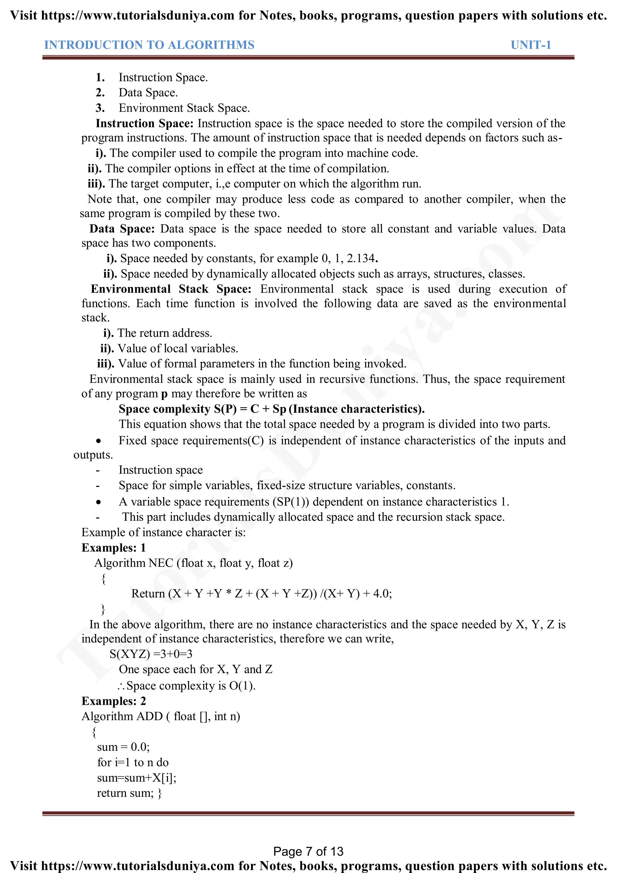 Algorithms notes 2 tutorials duniya | PDF