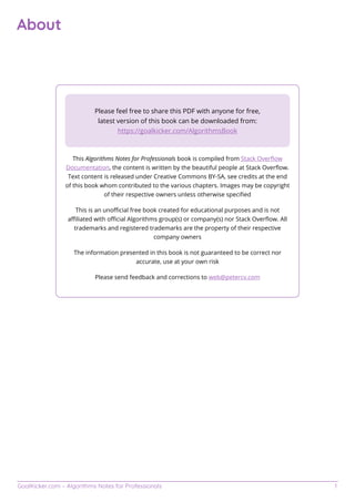 Algorithms notes for professionals | PDF