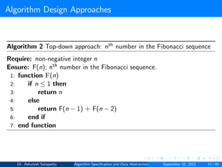 Algorithm Specification and Data Abstraction | PDF