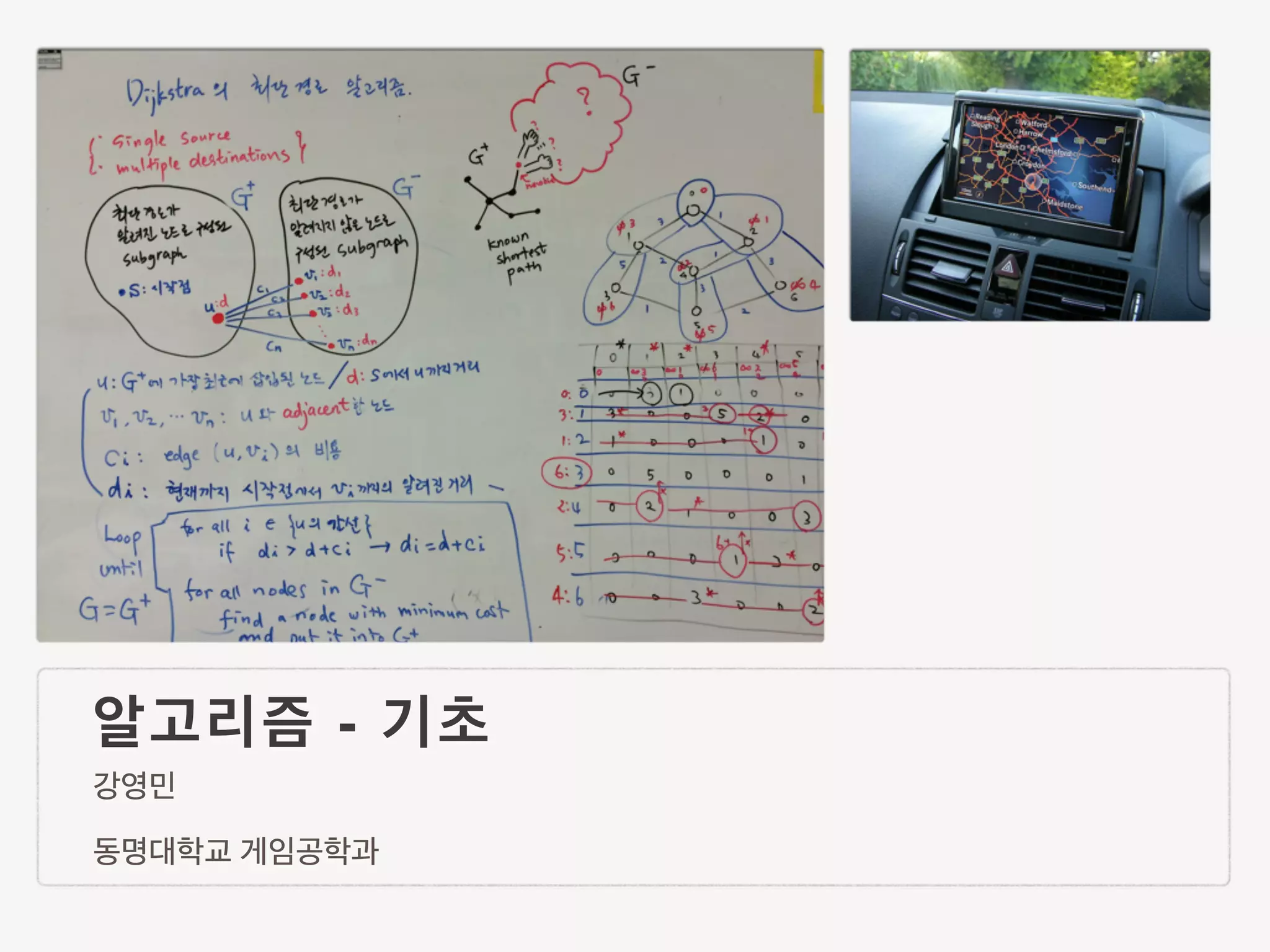 알고리즘 - 기초 강영민 동명대학교 게임공학과 