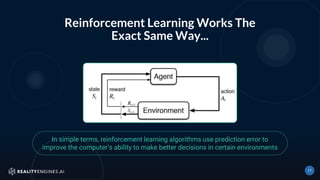 17
Reinforcement Learning Works The
Exact Same Way...
In simple terms, reinforcement learning algorithms use prediction er...