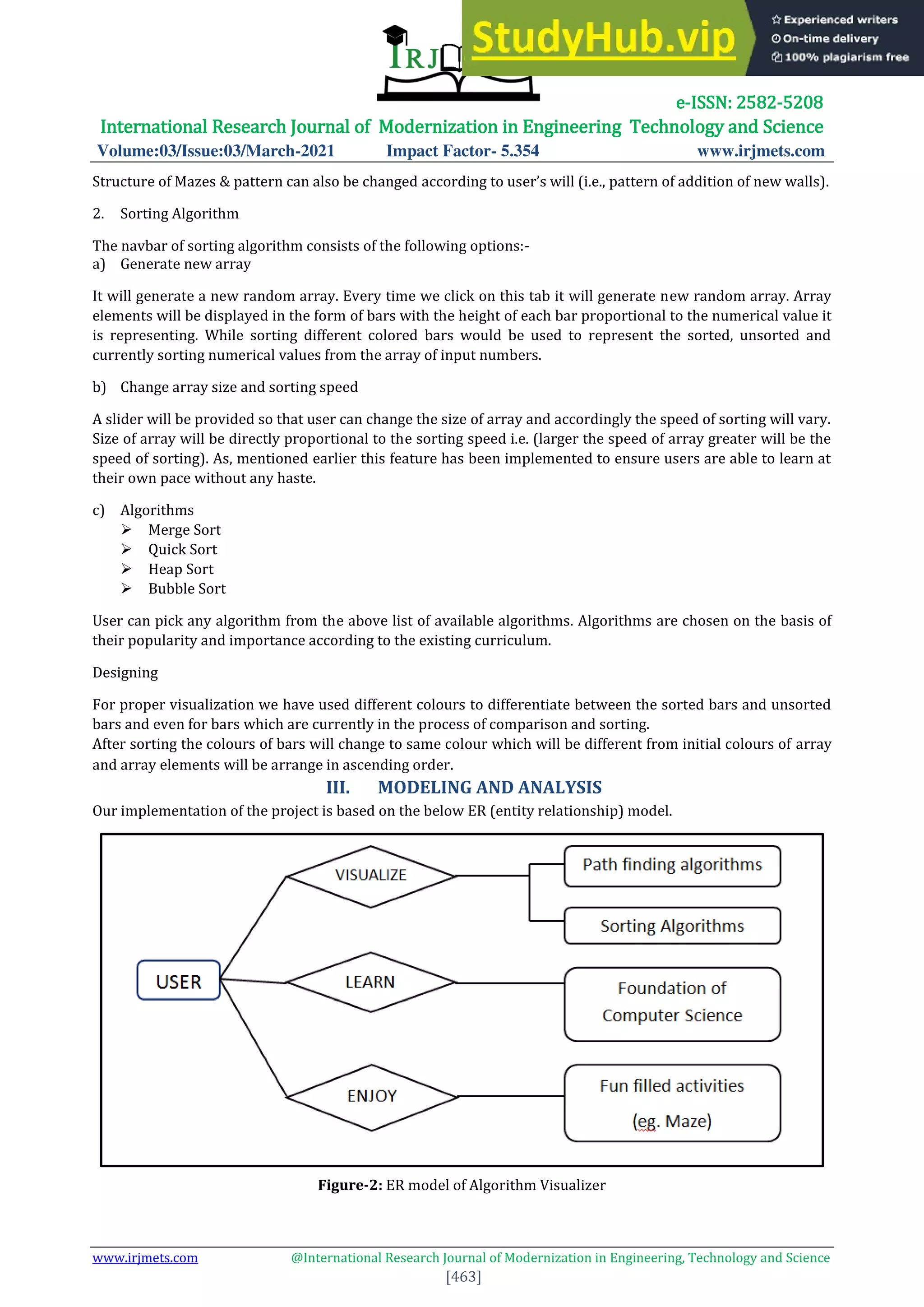 ALGORITHM VISUALIZER | PDF