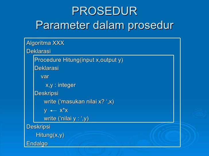 Algoritma Prosedur Dan Fungsi