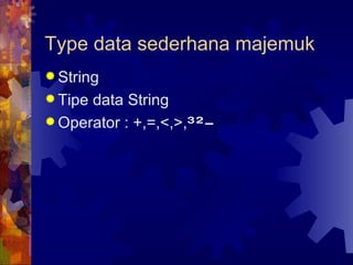 Algoritma - tipe data | PPT