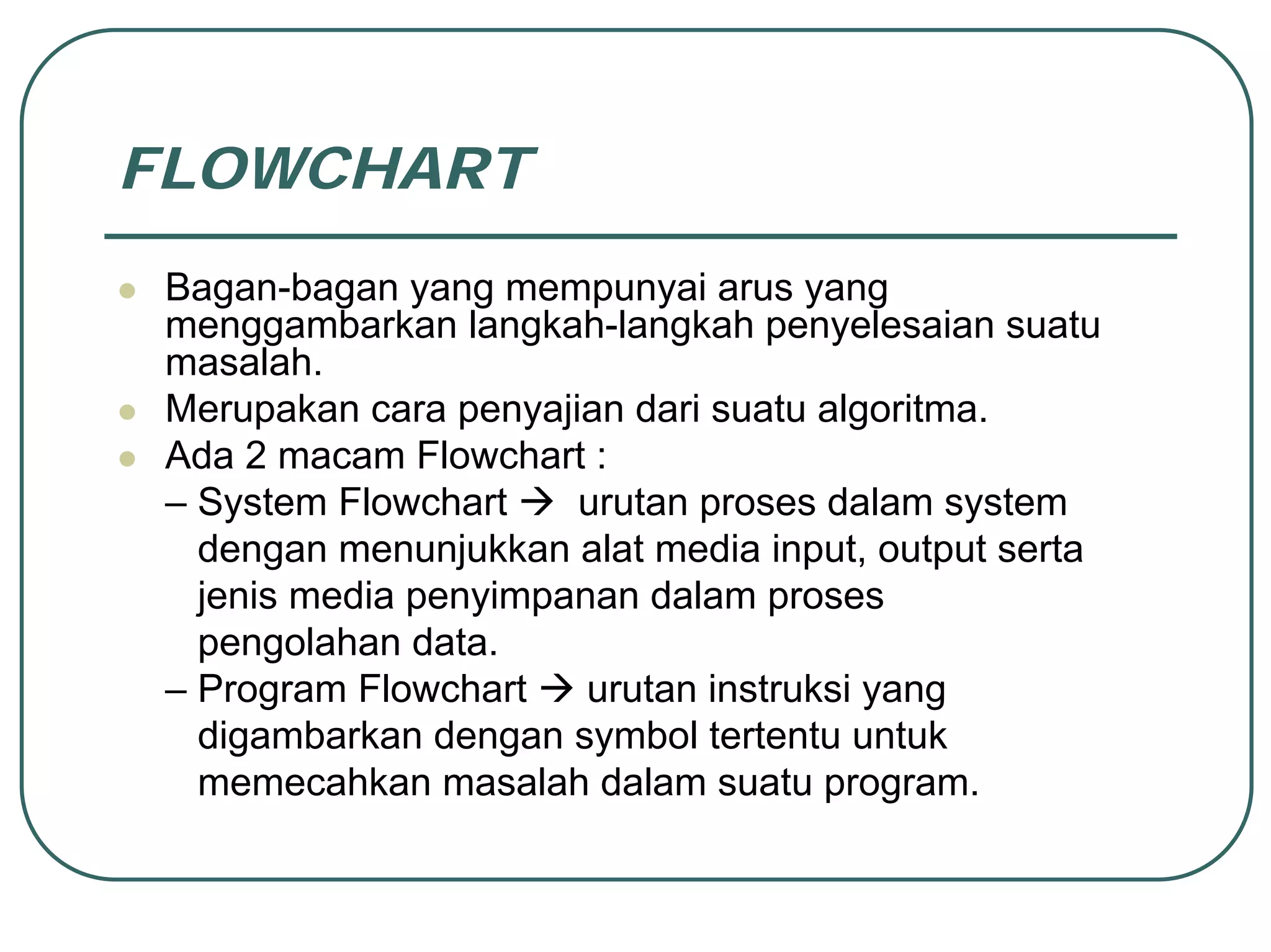 Algoritma dan flowchart | PDF
