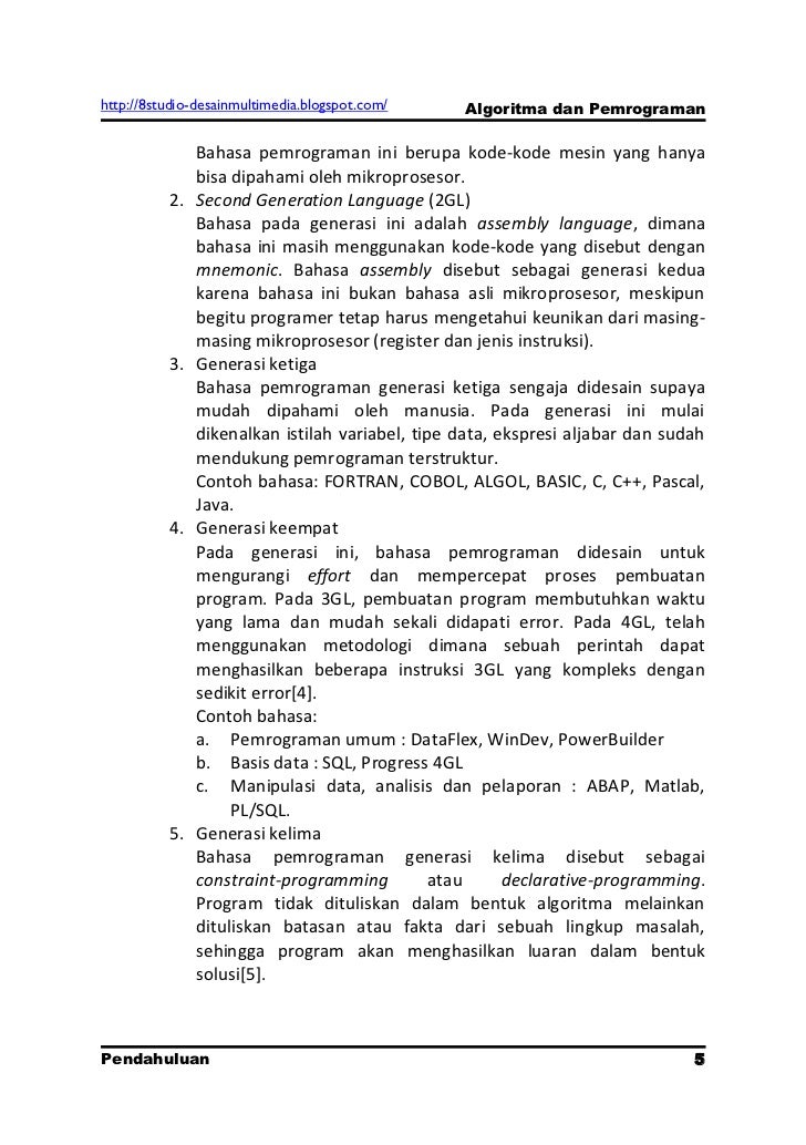 Algoritma dan pemrograman Algoritma dan pemrograman
