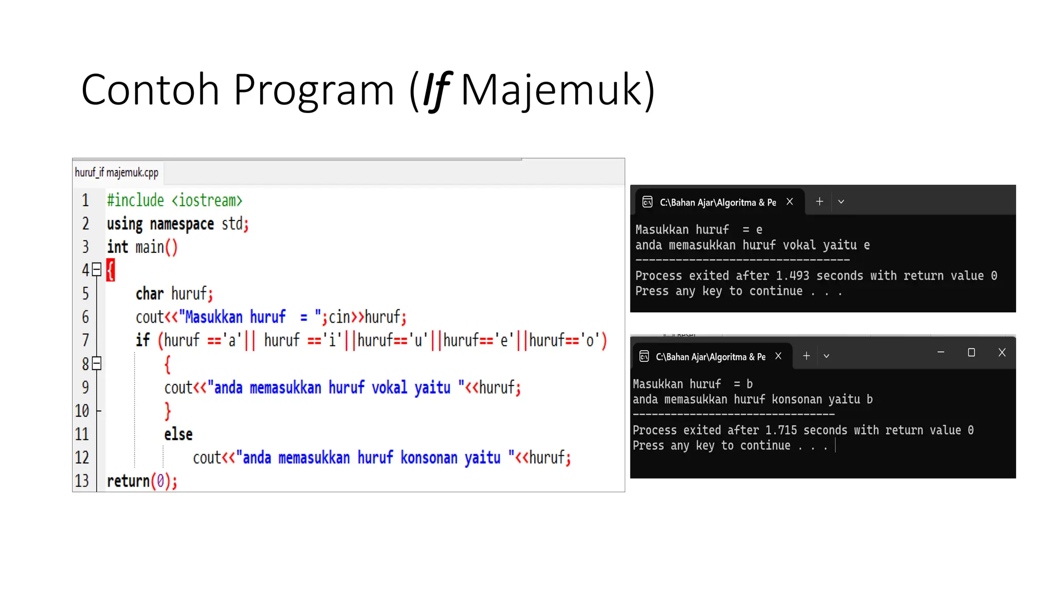 Contoh Program (If Majemuk)
 