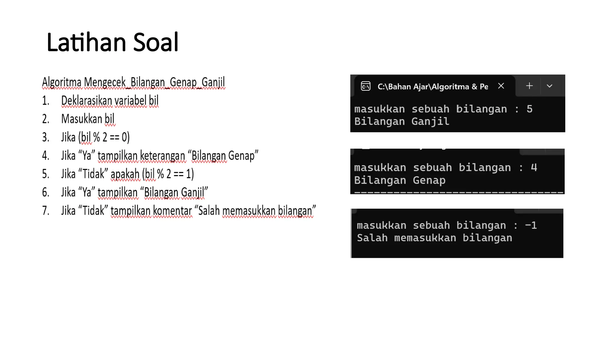 Latihan Soal
 