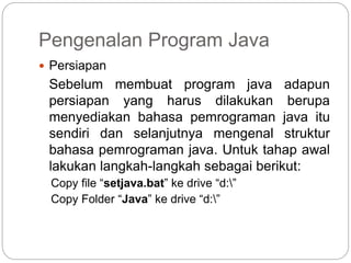 ALGORITMA DAN PEMROGRAMAN JAVA.ppt bisa untuk referensi | PPT