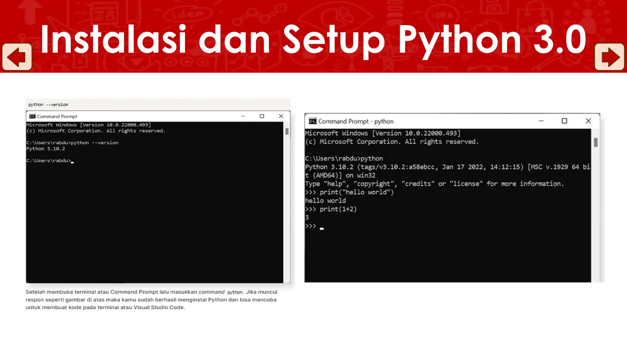 Instalasi dan Setup Python 3.0
 