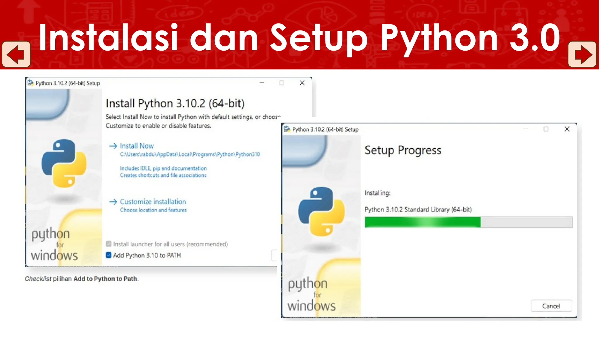 Instalasi dan Setup Python 3.0
 