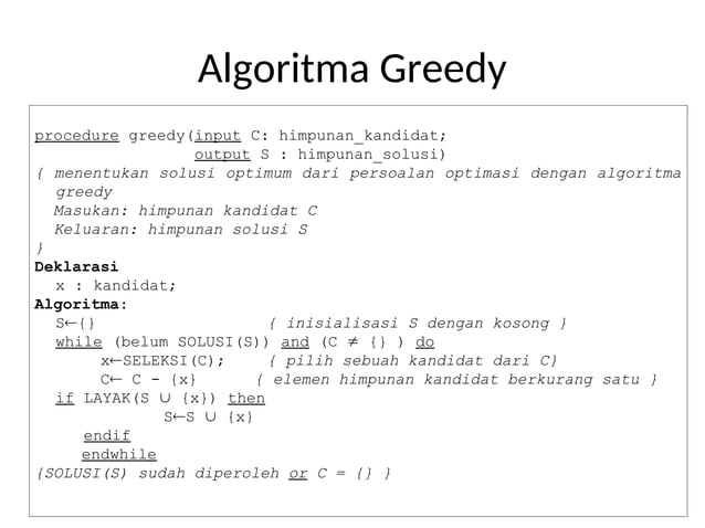 algoritma_greedy.ppt algoritma kelas 11 tik | PPT