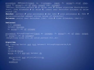 Algoritma KnuthMorrisPratt PPT