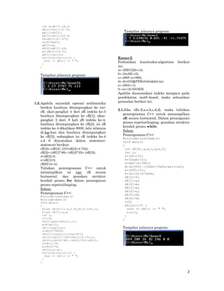 Algoritma Matematika Informasi dalam Pemrograman C++ | PDF