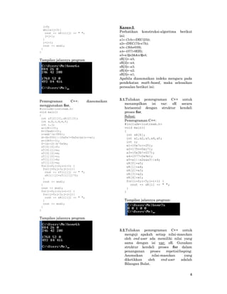 Algoritma Matematika Informasi dalam Pemrograman C++ | PDF