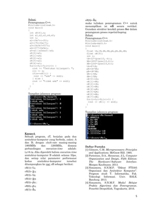 Algoritma Matematika Informasi dalam Pemrograman C++ | PDF