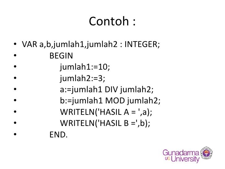 Contoh Operator Himpunan - Bernitoh