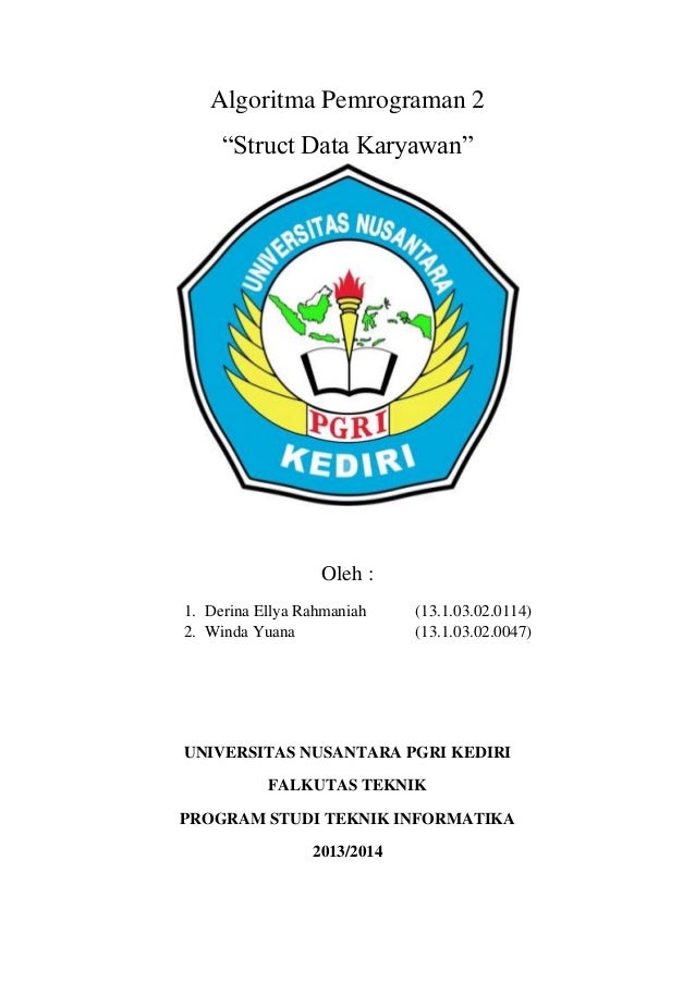 Algoritma Pemrograman 2 Contoh Program Struct Data Karyawan
