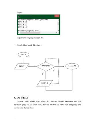 Algoritma & pemrograman (makalah perulangan) | PDF