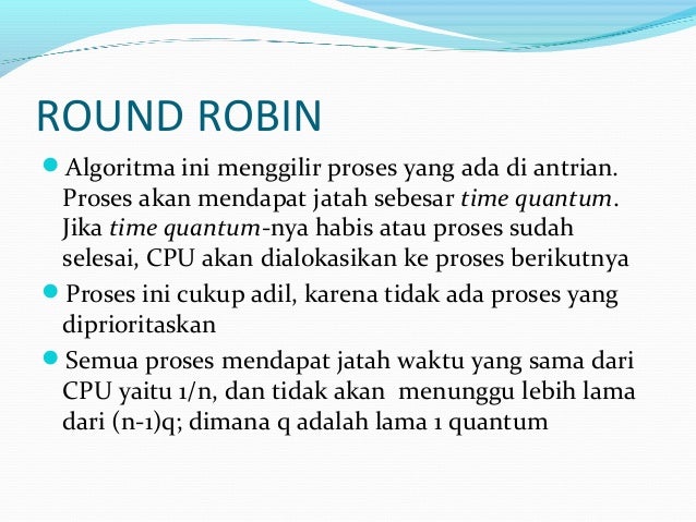 Algoritma Penjadwalan Proses